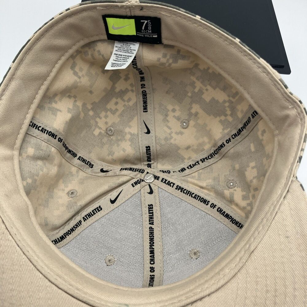 Nike Duke Blue Devils Camo Fitted Hat 7 5/8 Green Blue D NCAA Cotton Cap - Picture 11 of 12